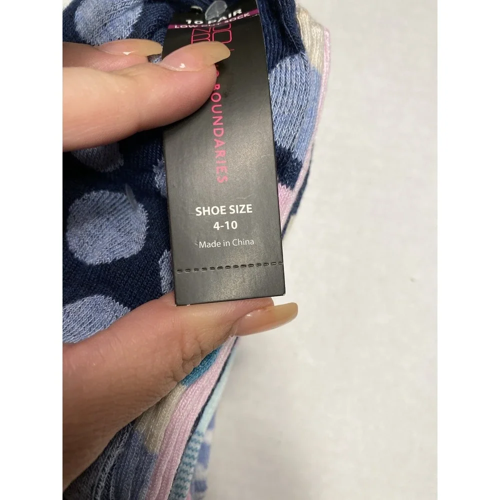 NOBO No boundaries womens no show ankle socks 10 pairs size‎ 4-10